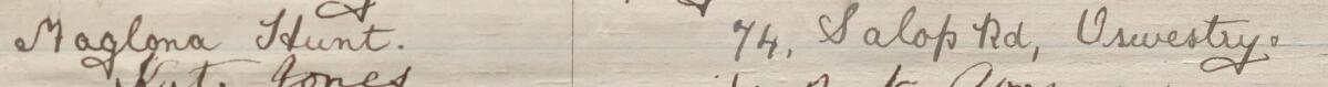 Image of Maglona Hunt's signature and address in the petition