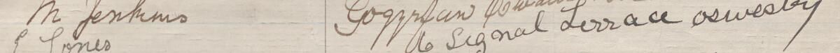 Image of E Jones's signature and address in the petition