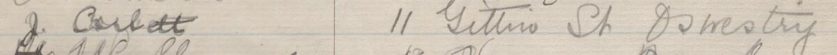Image of J Corbett's signature and address in the petition