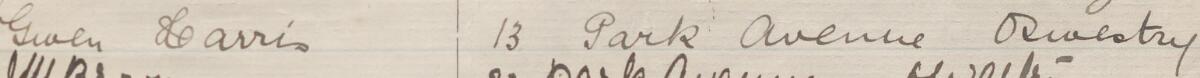 Image of Gwen Davies's signature and address in the petition