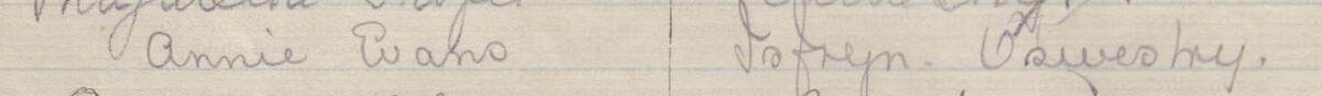 Image of Annie Evans's signature and address in the petition