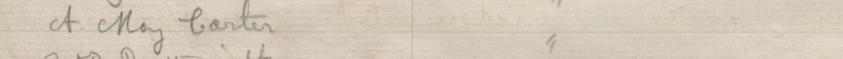 Image of A May Carter's signature and address in the petition