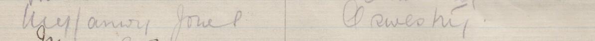 Image of Myfanwy Jones's signature and address in the petition