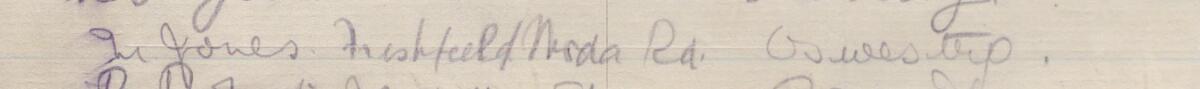 Image of M Jones's signature and address in the petition