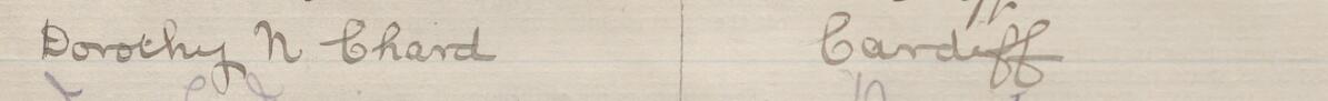 Image of Dorothy N Chard's signature and address in the petition