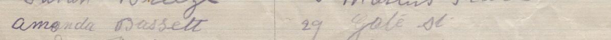 Image of Amanda Bassett's signature and address in the petition