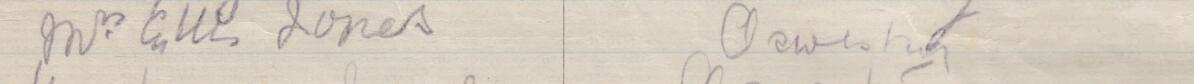 Image of Mrs Ellin Jones's signature and address in the petition