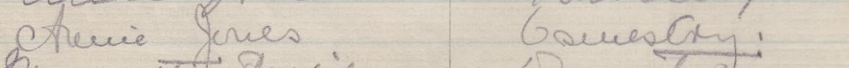 Image of Annie Jones's signature and address in the petition