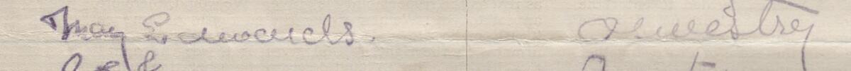 Image of May Edwards's signature and address in the petition