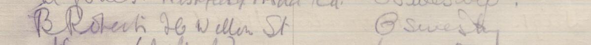Image of B Roberts's signature and address in the petition