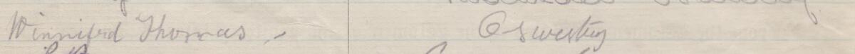 Image of Winifred Thomas's signature and address in the petition