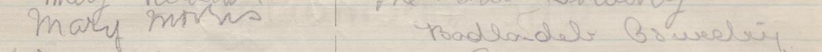 Image of Mary Morris's signature and address in the petition