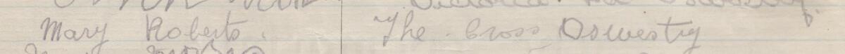 Image of Mary Roberts's signature and address in the petition