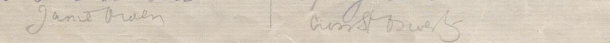 Image of Jane Owen's signature and address in the petition