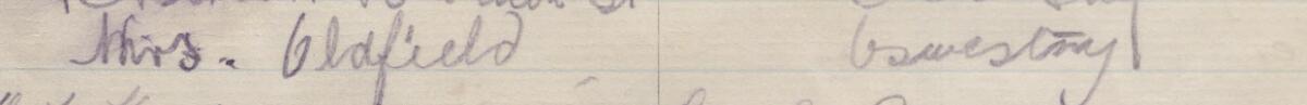 Image of Mrs Oldfield Oswestry @'s signature and address in the petition
