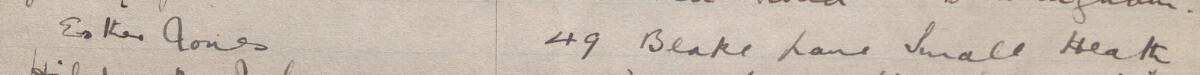 Image of Esther Jones's signature and address in the petition