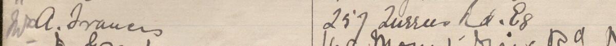 Image of Mrs A Francis's signature and address in the petition