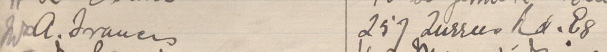 Image of Mrs A Francis's signature and address in the petition