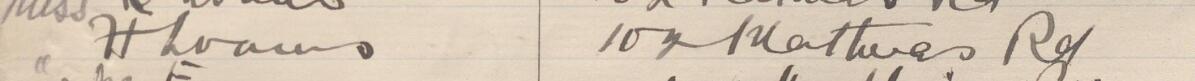 Image of Miss H Evans's signature and address in the petition