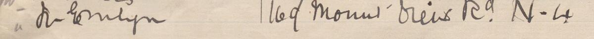 Image of Mrs N Emlyn's signature and address in the petition