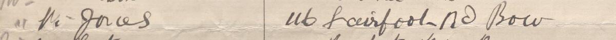Image of Mrs M. Jones's signature and address in the petition