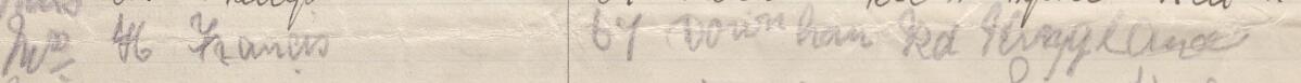 Image of Mrs H Francis's signature and address in the petition