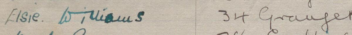 Image of Elsie Williams's signature and address in the petition