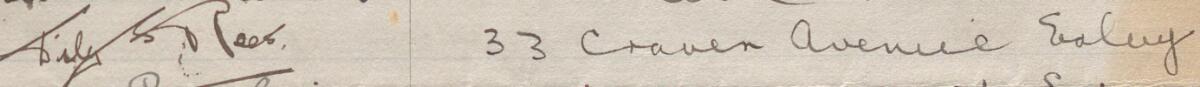 Image of Tily S Rees's signature and address in the petition