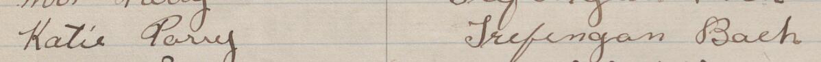 Image of Katie Parry's signature and address in the petition