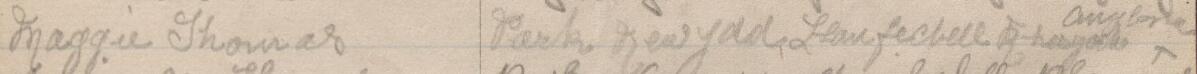 Image of Maggie Thomas's signature and address in the petition