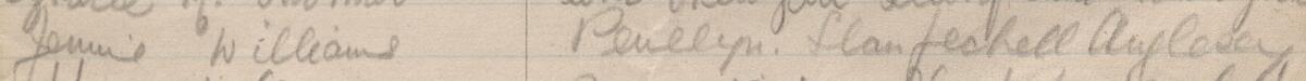 Image of Jennie Williams's signature and address in the petition