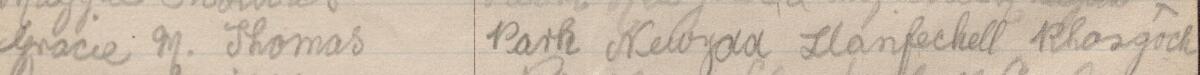 Image of Gracie M. Thomas's signature and address in the petition