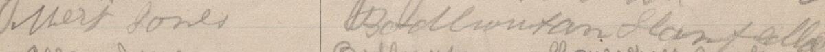 Image of Mary Jones's signature and address in the petition