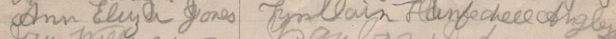 Image of Ann Eliza Jones's signature and address in the petition