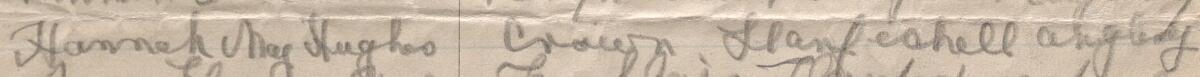 Image of Hannah May Hughes's signature and address in the petition