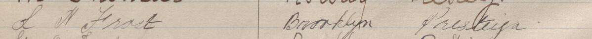 Image of L H Frost's signature and address in the petition