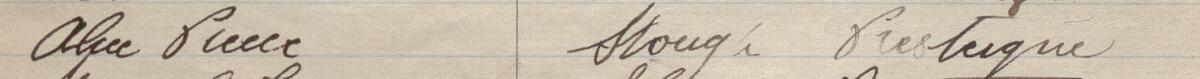 Image of Alice Preece's signature and address in the petition