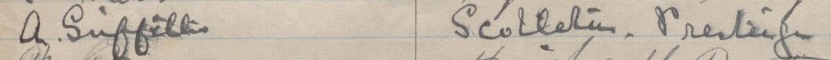 Image of A. Griffiths's signature and address in the petition