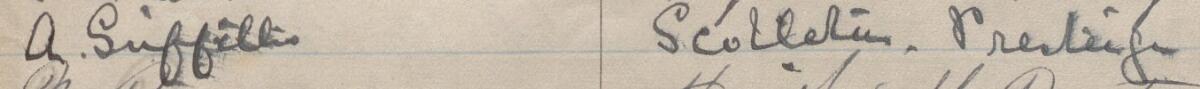Image of A. Griffiths's signature and address in the petition