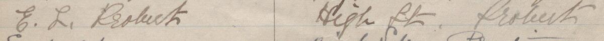 Image of E. L. Probert's signature and address in the petition