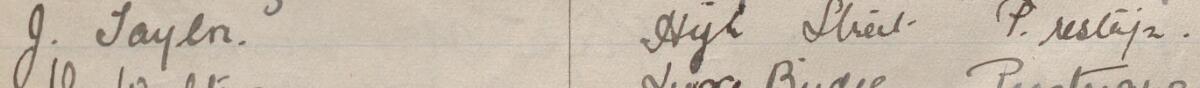 Image of J. Taylor's signature and address in the petition