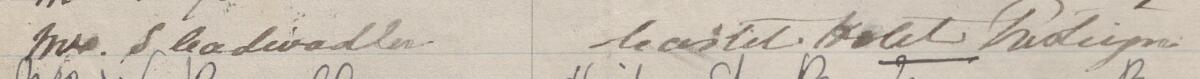 Image of Mrs. S Cadwadler's signature and address in the petition