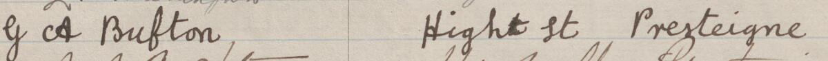 Image of G a Bufton's signature and address in the petition