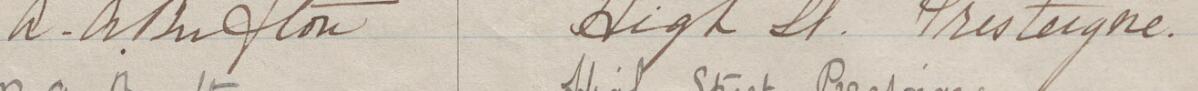 Image of A. A. Bufton's signature and address in the petition
