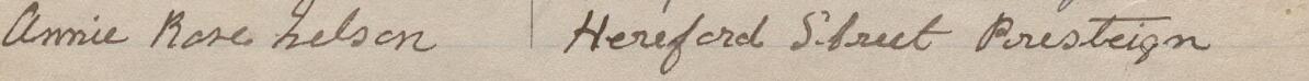 Image of Annie Rose Nelson's signature and address in the petition