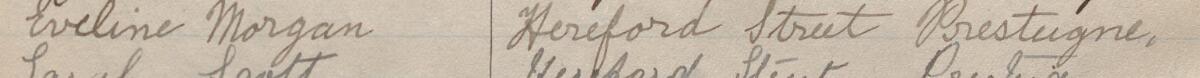 Image of Eveline Morgan's signature and address in the petition