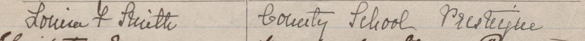Image of Louisa F Smith's signature and address in the petition