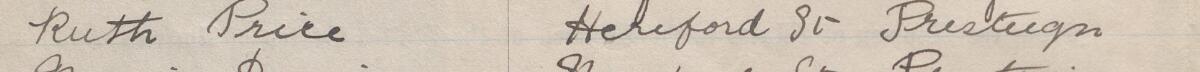 Image of Ruth Price's signature and address in the petition