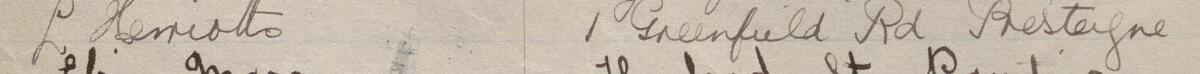 Image of L Herriott's signature and address in the petition