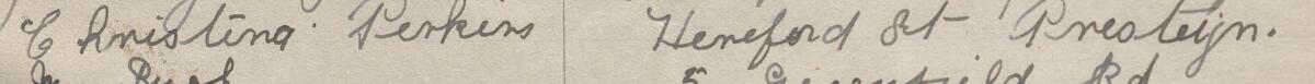 Image of Christina Perkins's signature and address in the petition